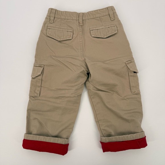 🚨SOLD🚨Baby GAP 100% Cotton Toddler Boy’s Fully-Lined Khaki Cargo Pants Size 3T - Picture 3 of 6